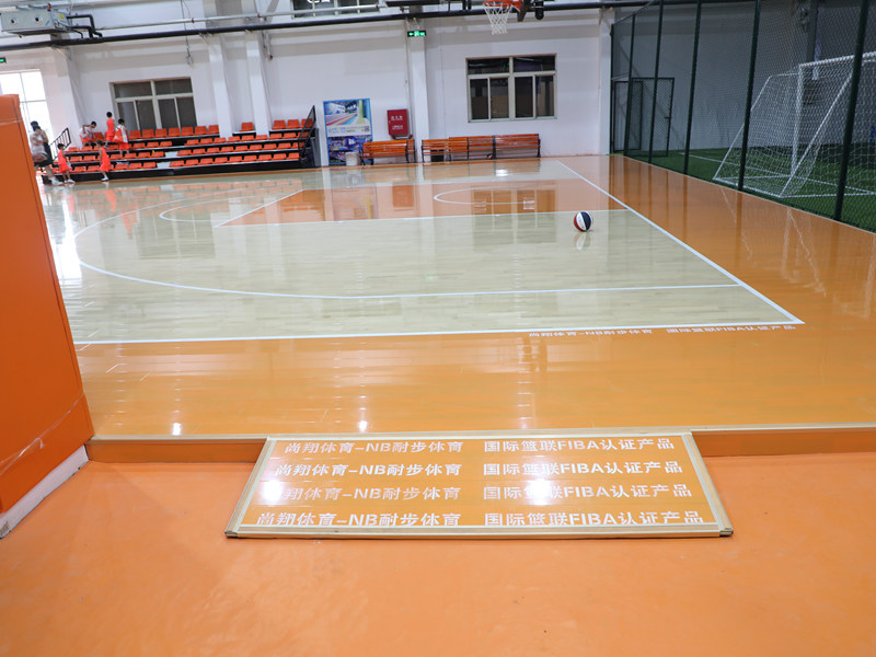 タイトル，「着脱式バスケットボールコート用木質床材の加工について」